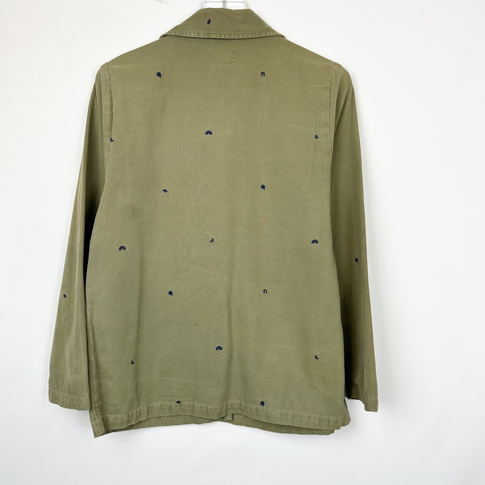 Marine Layer Gracey Chore Coat with Rainbow Embroidery Small - Picture 3 of 12